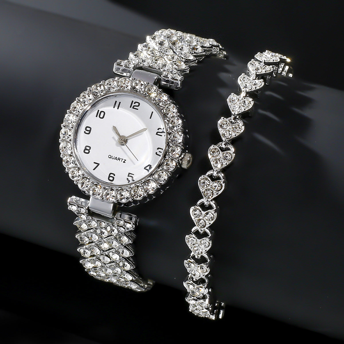 Elegant Watch & Bracelet Set for Women – Luxury Quartz Design