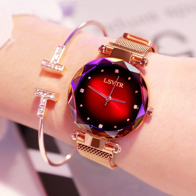 Lazy Creative Women’s Watch with Adjustable Magnetic Strap