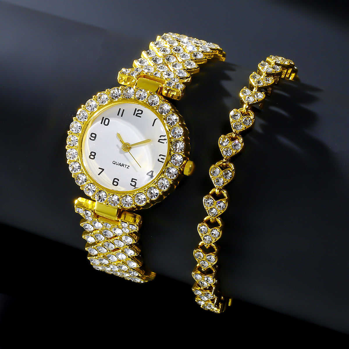 Elegant Watch & Bracelet Set for Women – Luxury Quartz Design