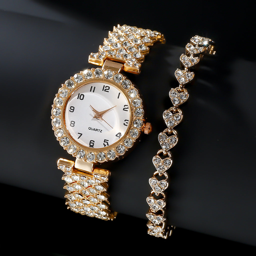 Elegant Watch & Bracelet Set for Women – Luxury Quartz Design